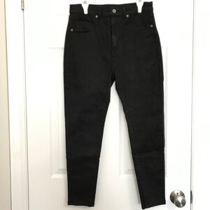 NWOT Jagthug High Waisted Skinny Ankle Denim Jeans Size 6/8 Fit Black